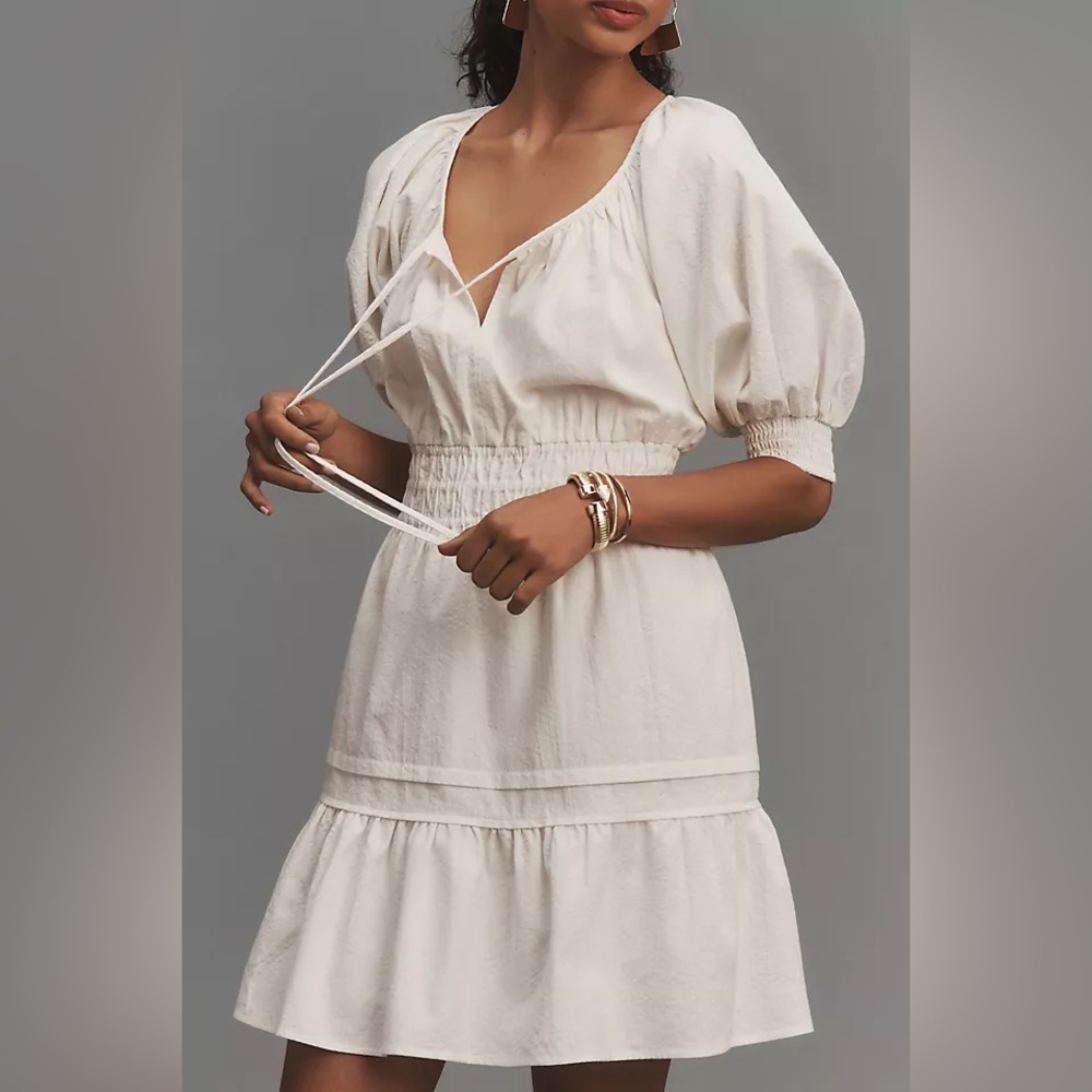 NWT Anthropologie The Somerset Mini Dress: Puff-
Sleeve Edition size Large